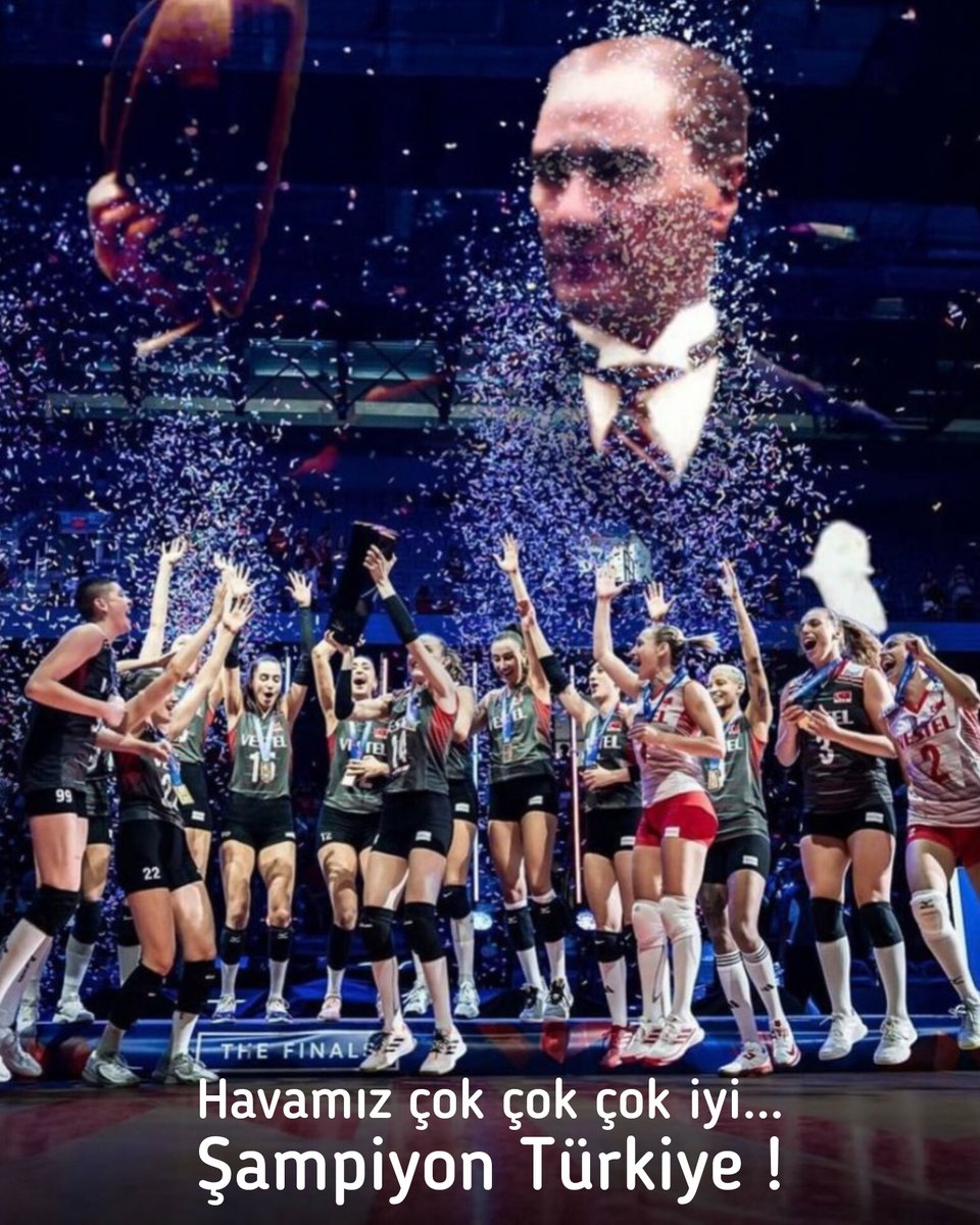 Havamız çok çok çoooook iyi ! Filenin sultanları Avrupa Şampiyonu ! Şampiyon Türkiye ! 🇹🇷 🎉

#FileninSultanlari #Turkiye