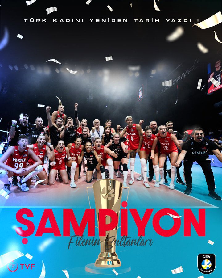 100. yılınızı nasıl kutladınız dediler, önce Dünya sonra Avrupa’nın en büyüğü olarak dedik. Sizi çook seviyoruz be Sultanlar 🇹🇷🇹🇷🇹🇷 #FileninSultanlari  #şampiyonfileninsultanları