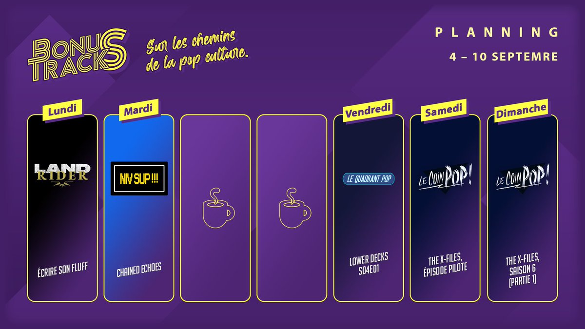 BonusTracks_pod's tweet photo. Le plein de podcasts pour adoucir la rentrée ! ❤️ https://t.co/aDhQUDbYqi