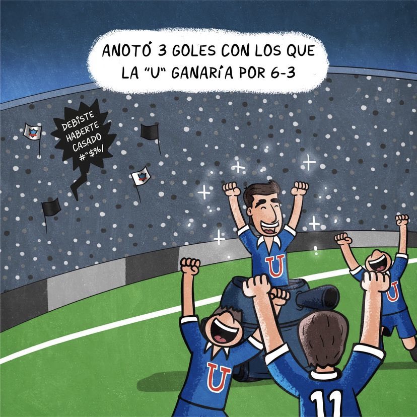 La historia de un clásico con un final más dulce que el de ayer 🤘🏻gracias <a href="/NinicoComics/">Ninico</a> por recordarnos el verdadero amor <a href="/udechile/">Universidad de Chile</a> 💙