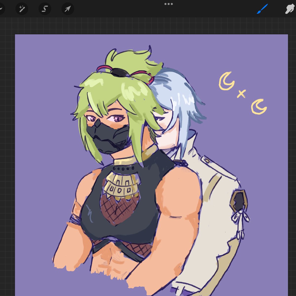 Florisdraws's tweet photo. Came to me in a dream #Ayato #Kuki (#Ayaki ? #Kuato ?) https://t.co/FAcuja8eUg