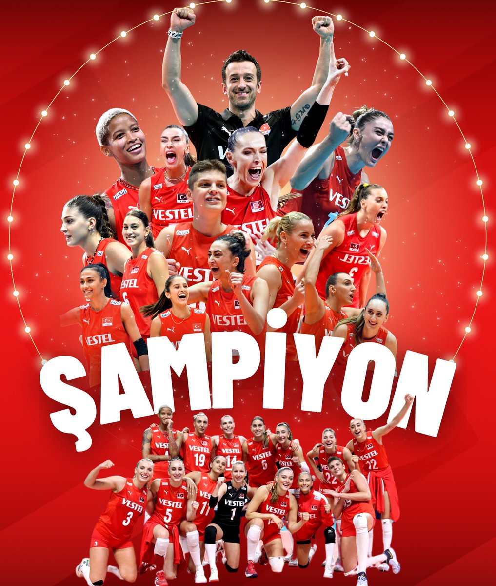 Tebrikler #FileninSultanlari ARTIK BUNDAN SONRA AVRUPA ŞAMPİYONU TÜRKİYE DİYECEKSİNİZ !!! 👏👏💪🏆🏆🏆🇹🇷🇹🇷🇹🇷 #EuroVolley2023 , #Voleybol #ŞampiyonTürkiye