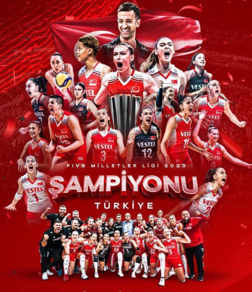 EnverYucel's tweet photo. Cumhuriyetimizin 100.yılında Türkiye'ye bu gururu yaşatan Türkiye Kadın Milli Voleybol Takımımızı tebrik ederim. https://t.co/qskqp8z6Q3