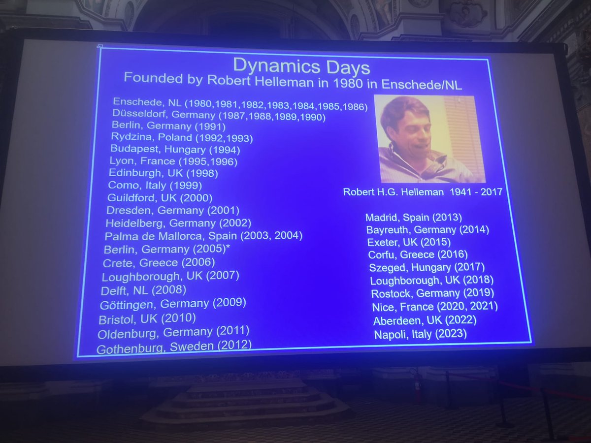 days_europe's tweet image. Fantastic public lectures by Eckehard Schöll &amp;amp; Theo Geisel on the history and development of #DynamicsDaysEurope! Thank you! (bonus: a historic email by Predrag Cvidanovic @chaaosbook)