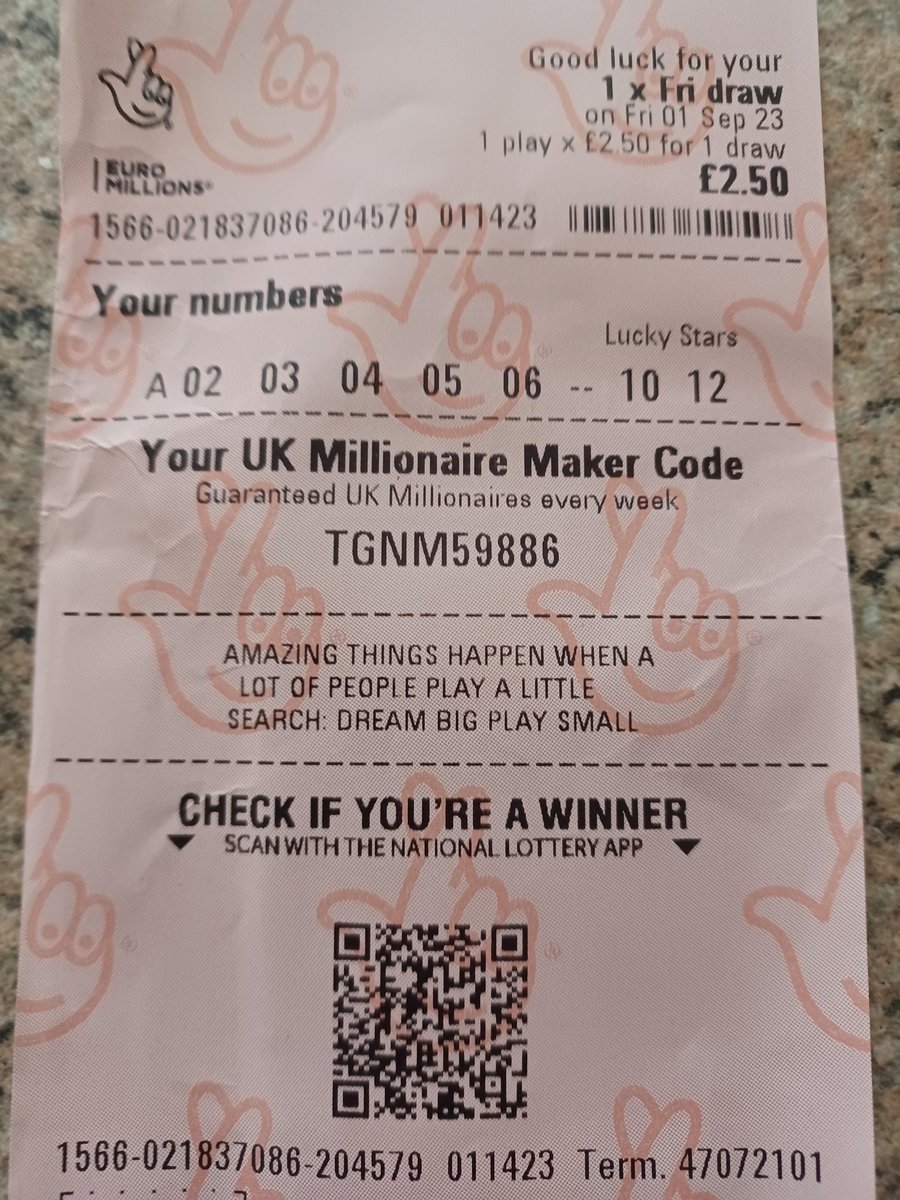 IanStobbs2's tweet photo. I was feeling confident when i brought my Euro Millions ticket on Friday,it wasn't till i scanned it Saturday morning that I realised i wasn't going to win the £70million jackpot(i did win £3:10 though)🤦😂😂 https://t.co/oRGricSZki