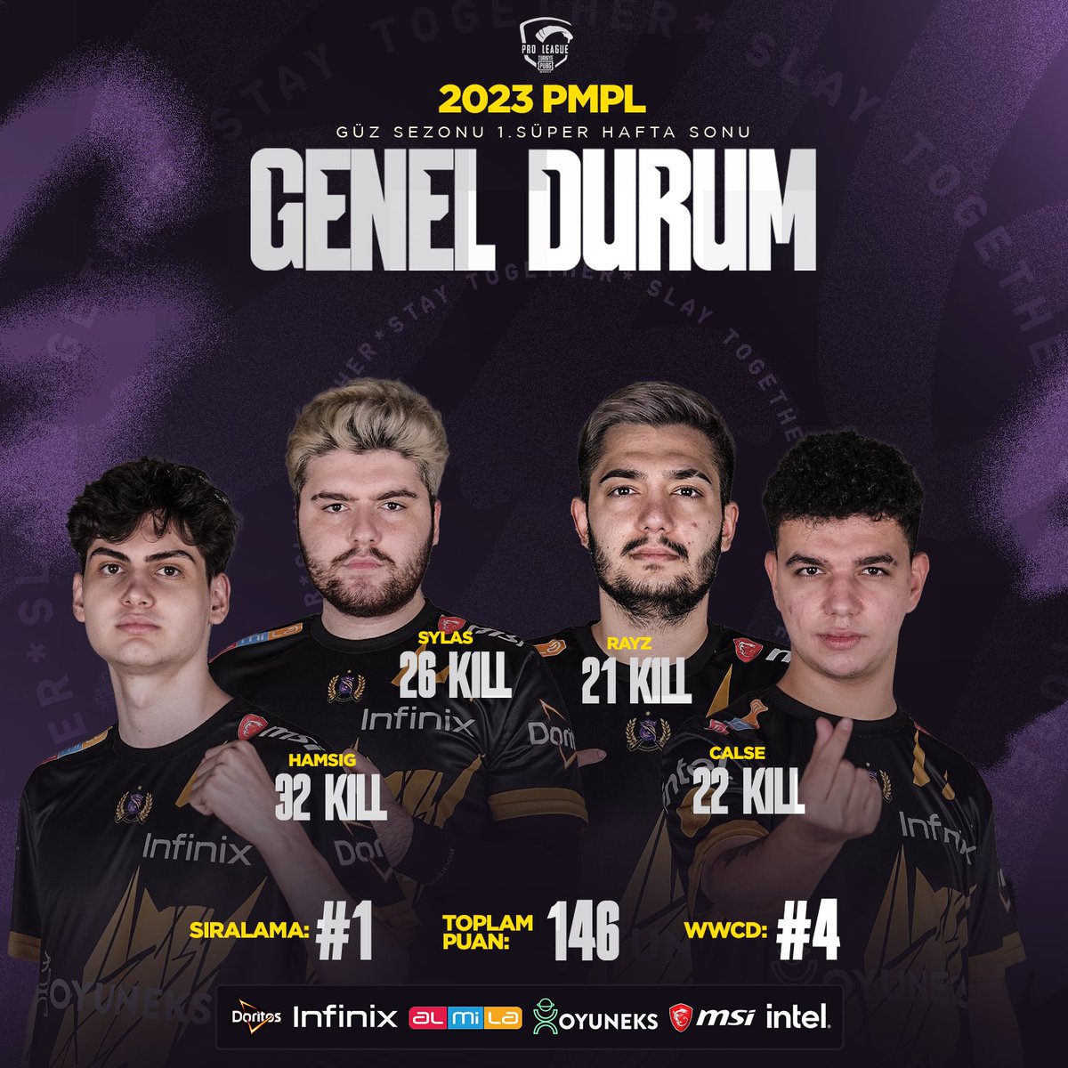 Bizim takım! 💪🏽💜