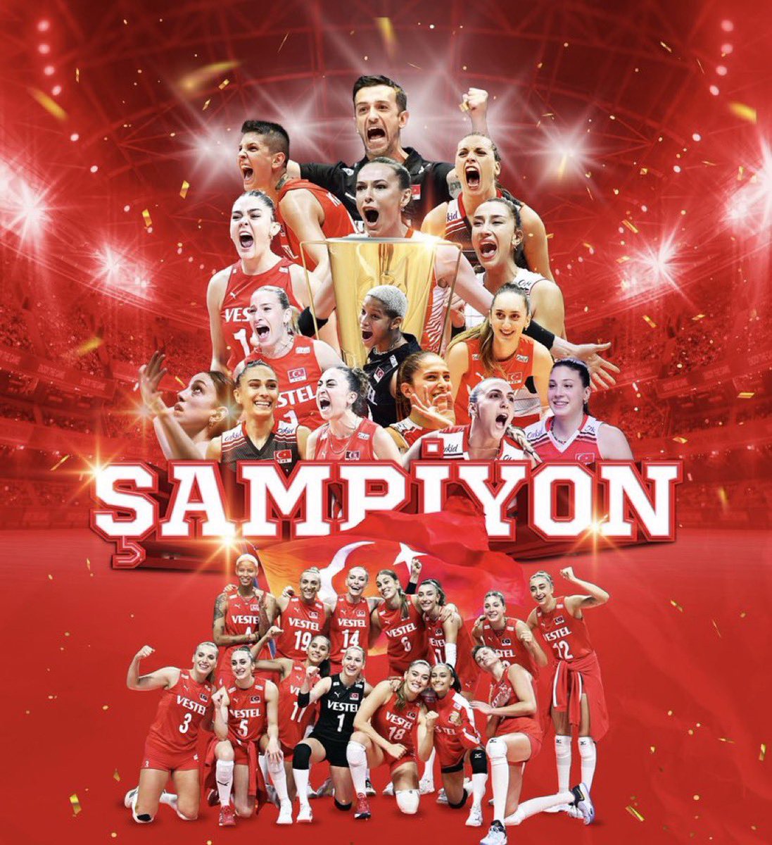 Muhteşemsiniz🏆👏🏻
#FileninSultanlari #EuroVolley2023