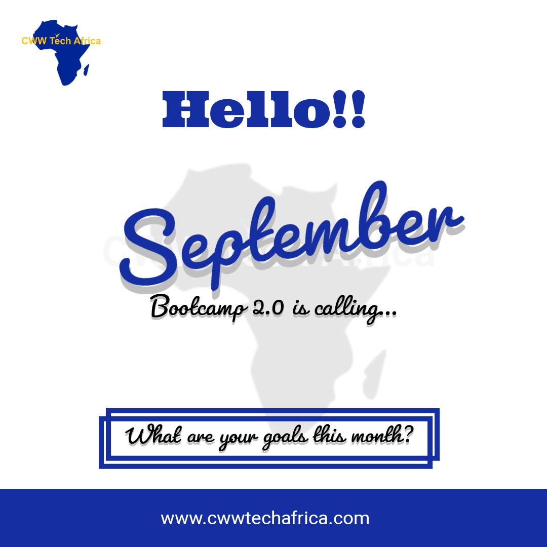 DavidSado3's tweet image. Bootcamp 2.0 is here with @cwwtechafrica_ 
#Dataanalysis It will be more thrilling!!!!
#cwwtechafrica #cwwtechafricacohort4 #cwwtechafrica2023 #bootcamp2