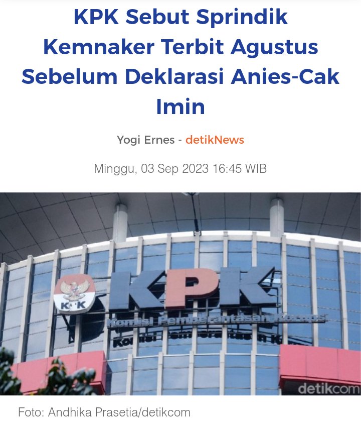 Anies mau diusut KPK soal Formula E, Nasdem langsung deklarasi bacapres..

Cak Imin sudah keluar Sprindik Agustus, Nasdem tawarin bacawapres dan Cak Imin ga perlu mikir lama langsung terima tawaran..

Kenapa selalu ada Nasdem ya?! Jadi ingat dulu kelakuan mereka saat Jaksa Agung