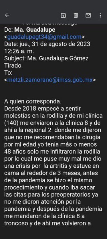 Siguen alargando el caso de la paciente , no ha sucedido nada con la llamada del IMSS , lleva 4 años dando vueltas esperando ser atendida <a href="/Tu_IMSS_CDMXSur/">IMSS CDMX Sur</a> <a href="/Tu_IMSS/">IMSS </a>