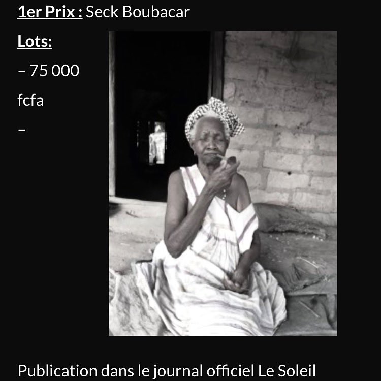 Quand j’avais fait le portrait de Mamy, alors centenaire, et qu’on avait remporté le Premier Prix de la photographie avec publication dans le Journal « Le Soleil » 🇸🇳