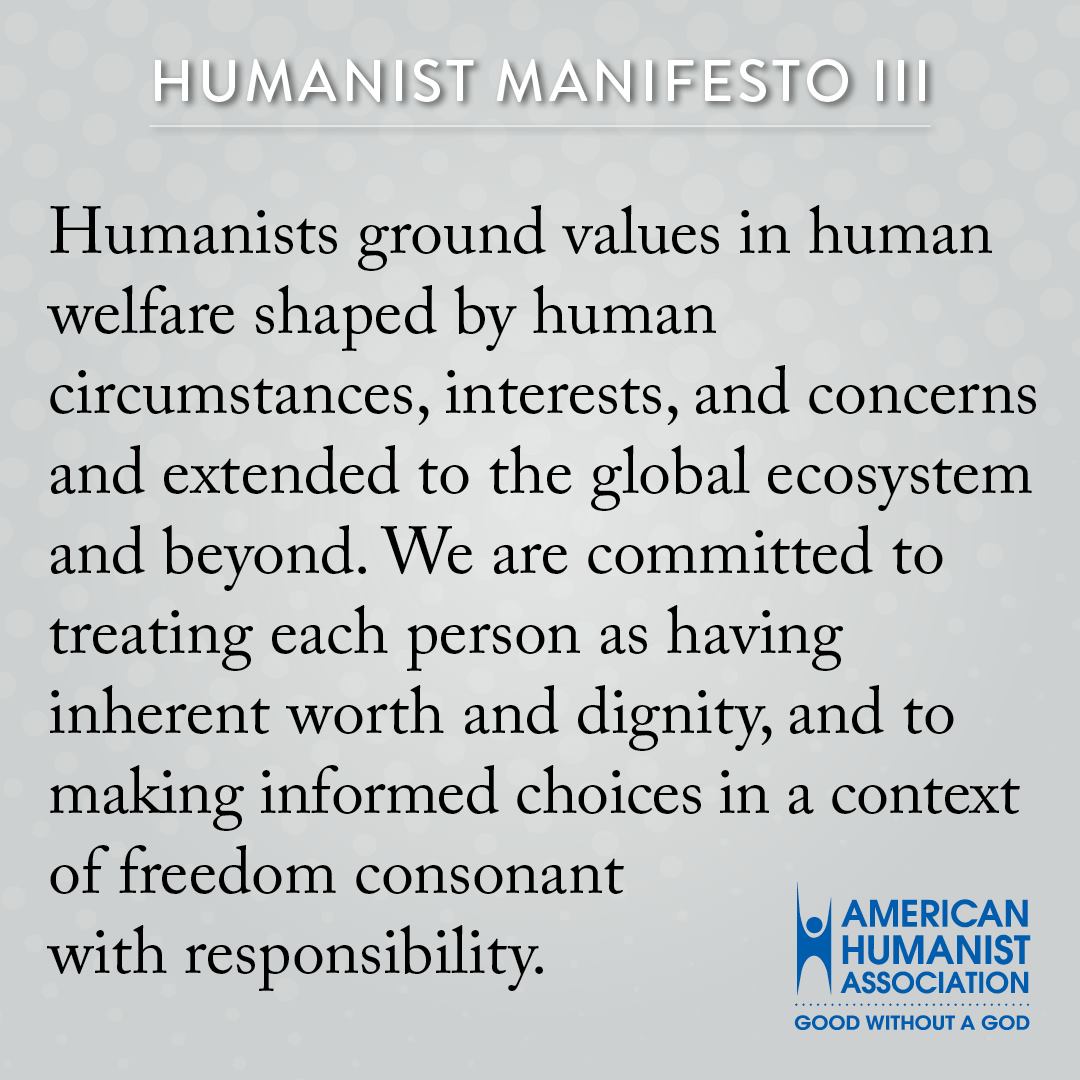 americnhumanist's tweet image. #Humanists are committed to treating each person as having inherent worth and dignity, and protecting them from oppressive social systems.

Learn more: americanhumanist.org/what-is-humani…