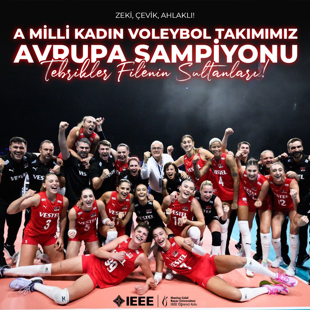 ieeemcbusb's tweet photo. “Ey kahraman Türk kadını! Sen yerde sürünmeye değil, omuzlar üzerinde göklere yükselmeye layıksın!” 

Tebrikler #FileninSultanları 🇹🇷
#şampiyon https://t.co/rTvQZZRNLl