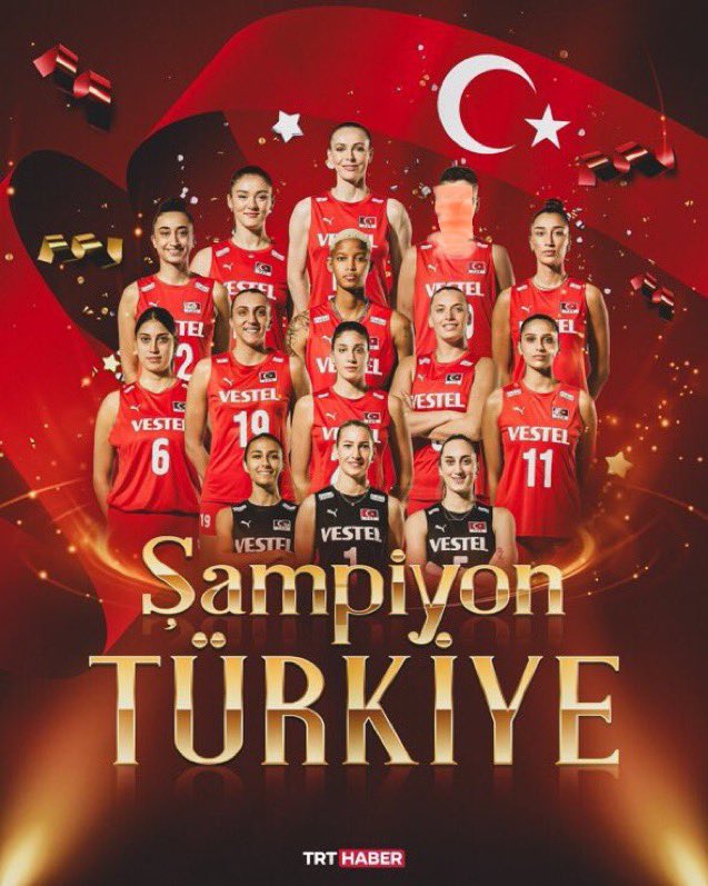 🇹🇷 CEV Avrupa Voleybol Şampiyonası finalinde Sırbistan’ı mağlup ederek şampiyon olan #FileninSultanları’nı tebrik ederiz. 🇹🇷