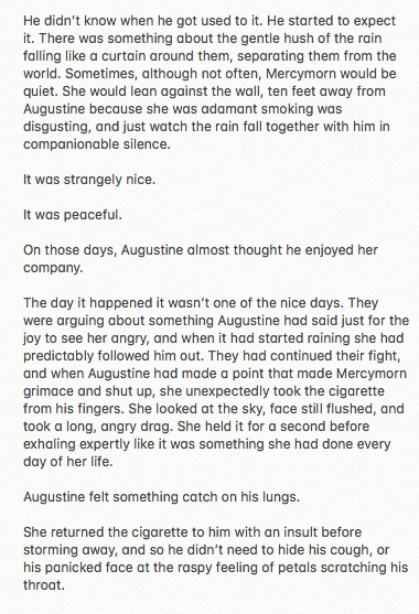 eirienind's tweet image. I've been wanting to do a hanahaki mercystine/john for a while 👀 #TLTMicroFics