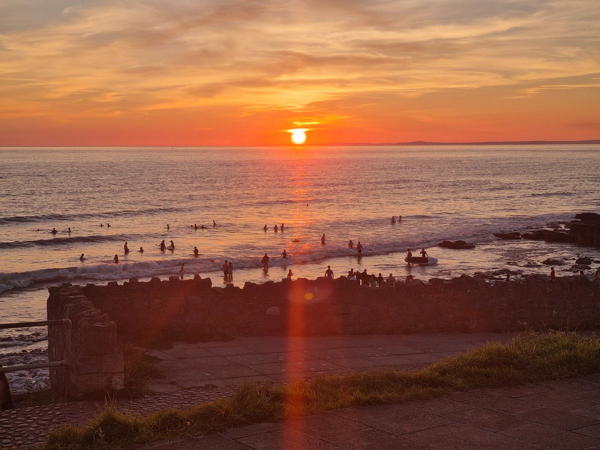 Sunset down at the beach.