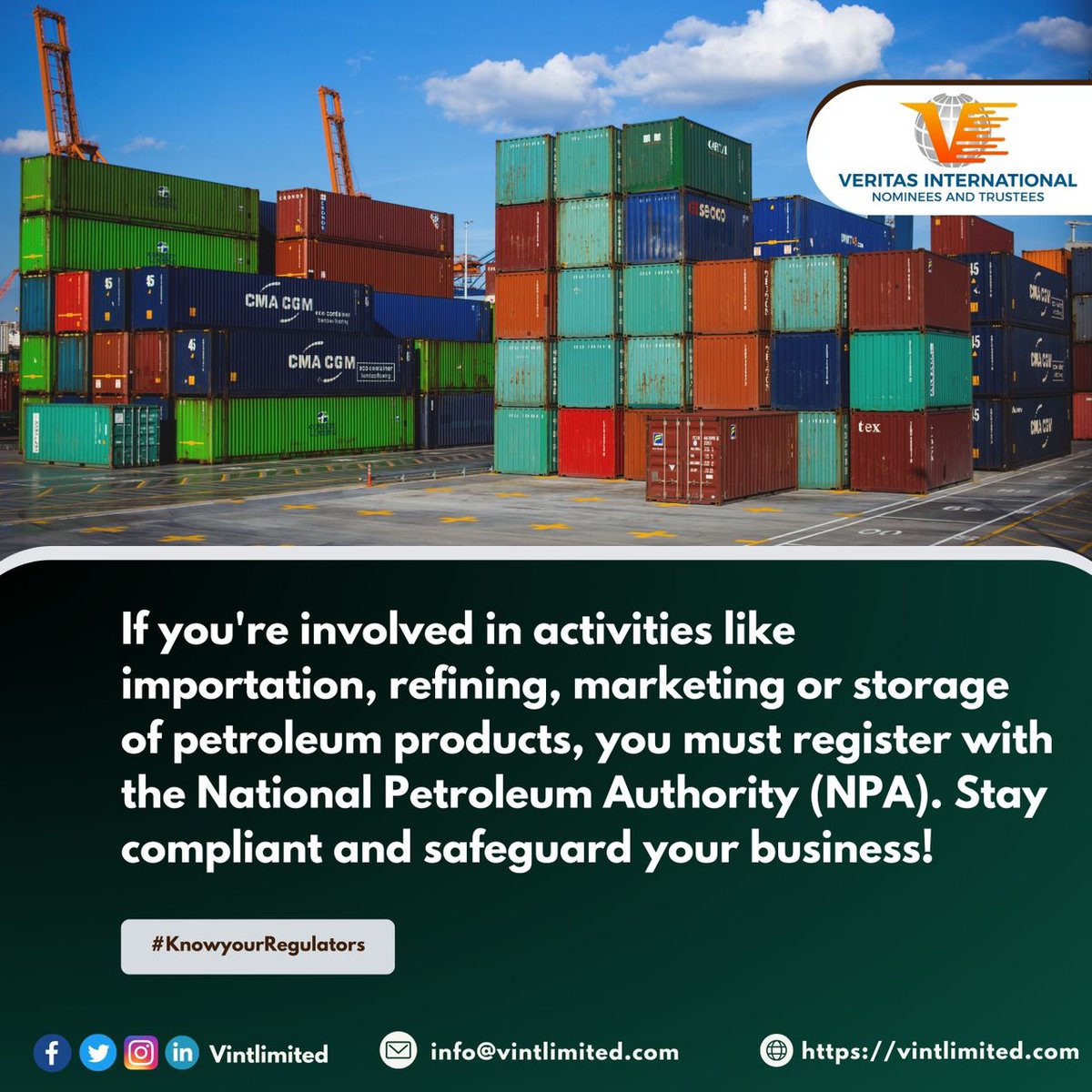 Vint_Aletheia's tweet photo. From importation to distribution, the National Petroleum Authority (@npaghana) is the driving regulatory force behind Ghana's thriving petroleum downstream sector ensuring compliance.
#knowyourregulators https://t.co/nY7WNMHS2M