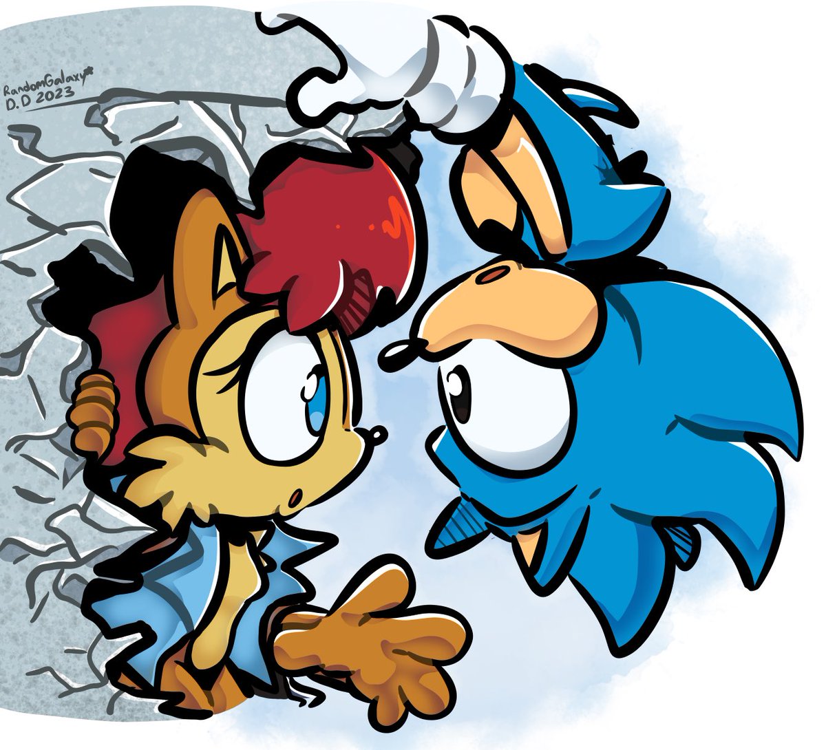 RandomGalaxy101's tweet photo. Redrew a random panel from the Archie comics for fun yippee #Sonic #sonicfanart #SonicTheHedgehog #SallyAcorn #Sonally #Archiesonic #sonicart https://t.co/54v8V5H0PW