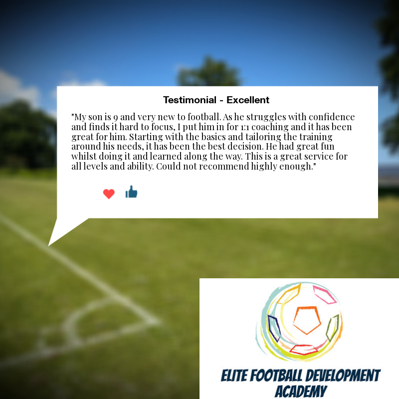 EliteFootbDev's tweet photo. Another great review from a recent 1:1 session. If a 1:1 training session would benefit you then get in touch and we will get you booked in.
https://t.co/AxnkLRe8RG https://t.co/MHvudyDFt7