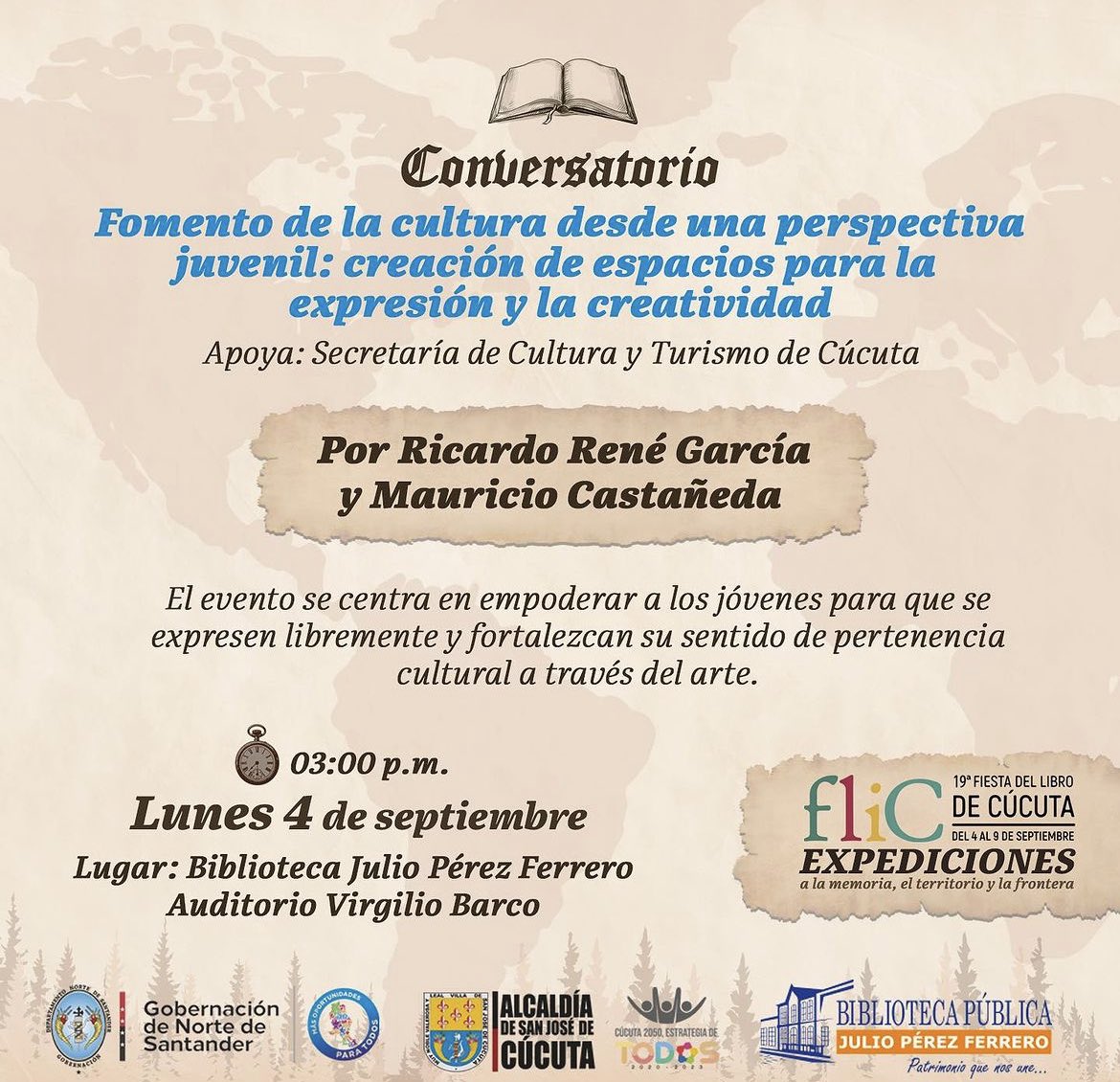 RicardoRGarciaC's tweet photo. Mañana estaremos hablando de cultura y juventud con @SoyLuchoRojas @VirgiNEA21 @Andreakyanezg y @EdidsonMauricio.

Excelente panel y excelente visión de juventud. 

La representación joven se toma los espacios! 🤍🙌 https://t.co/u3y0lfC8ct