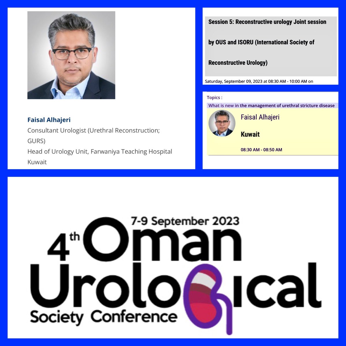It is my pleasure to participate at the 4th oman urological conference… Great thanks for the kind invitation. <a href="/ISORU1/">ISORU</a>