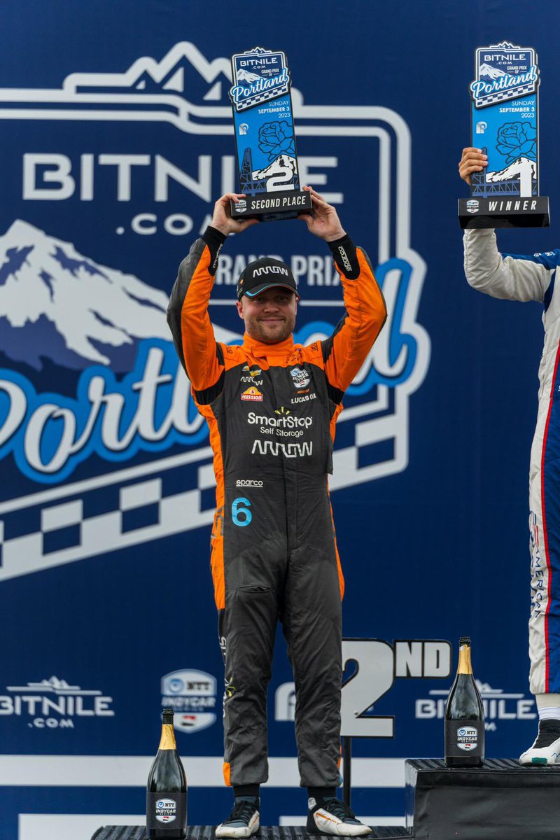 FRosenqvist's tweet photo. Podium day is a good day! P11>P2 is something for us to be proud of today. Hell of a run guys 🧡 @ArrowMcLaren https://t.co/igd5jwtOtU