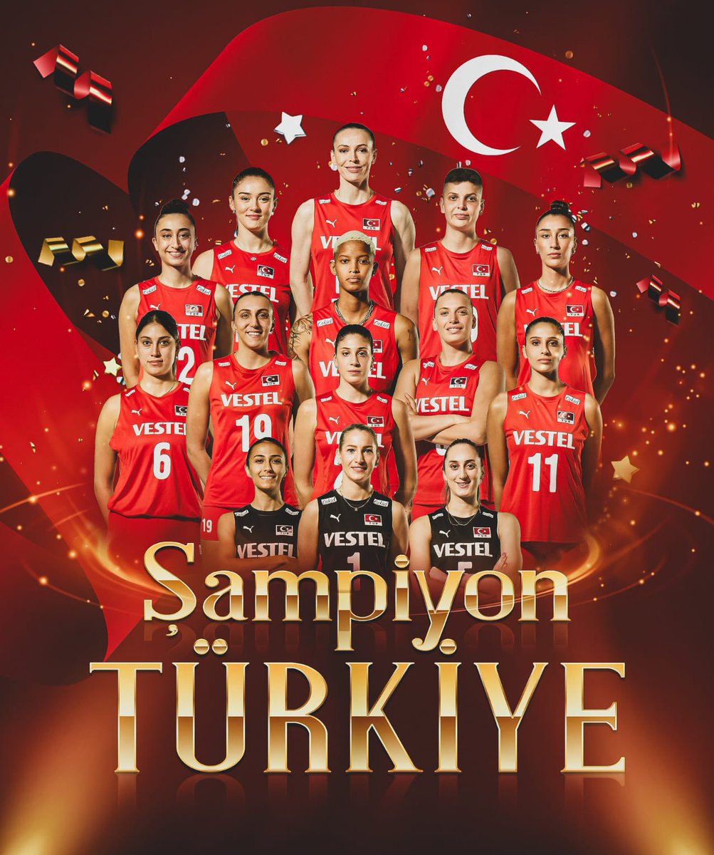 🇹🇷 Şampiyon Türkiye'm 🇹🇷 #FileninSultanlari #EuroVolley2023