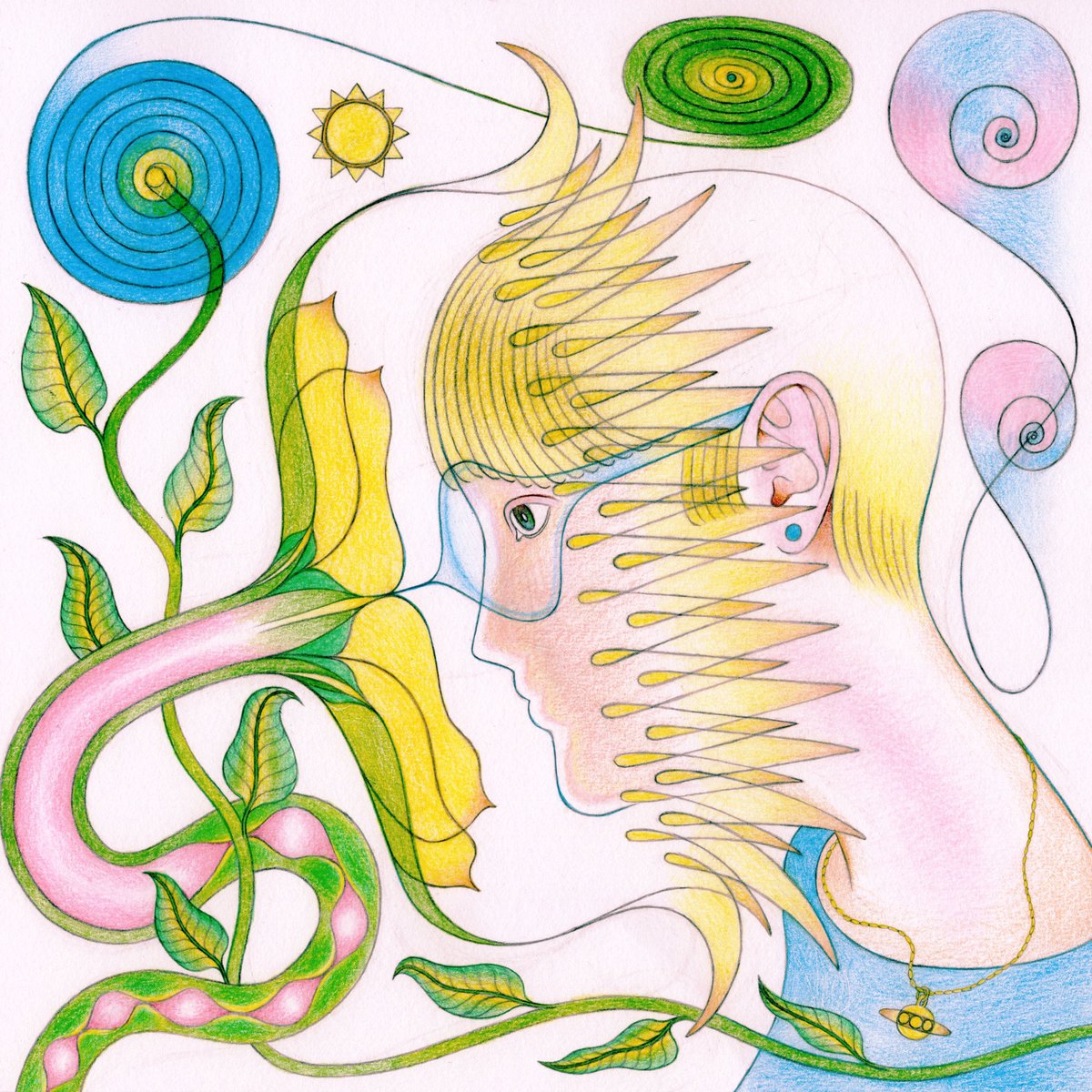 jamie___steele's tweet image. Album cover commission for @goji401 "Plants &amp;amp; People"