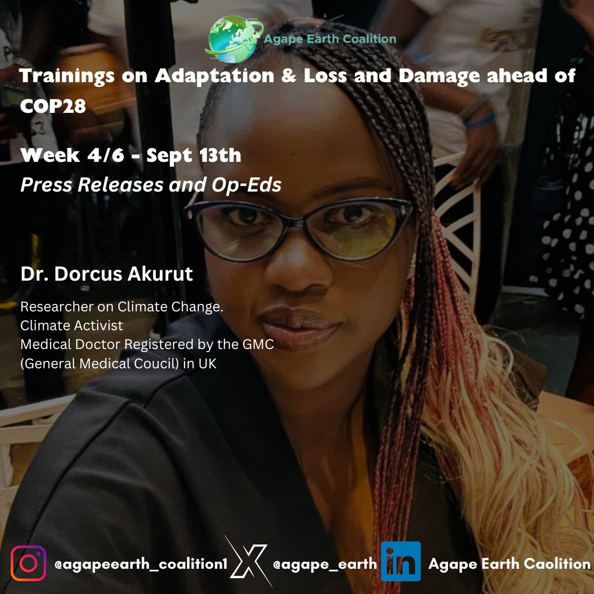 agape_earth's tweet image. Our next will be on press releases and open-eds.
#Adaptation #AdaptationInFocus #OurPlanetOurClimateOurFight
@GoodnessDK @Dor_Akurut
