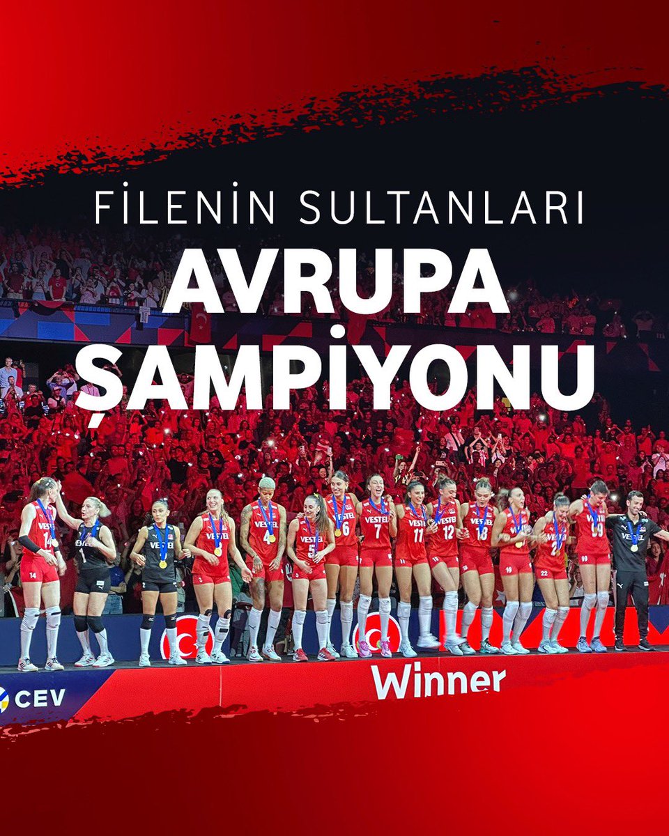 Avrupa’nın en büyüğü Filenin Sultanları’na bize yaşattıkları bu büyük gurur için teşekkürler! ❤️🏆🇹🇷 #FileninSultanları