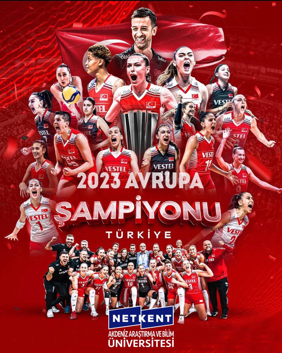 İlk online Türk Üniversitesi Netkent Akdeniz Araştırma ve Bilim Üniversitesi Cumhuriyetimizin 100. yılında Avrupa Şampiyonu olan Kadın Voleybol Milli Takımımızla gurur duyuyor!

<a href="/TVForgtr/">Türkiye Voleybol Federasyonu</a> 
#FileninSultanları