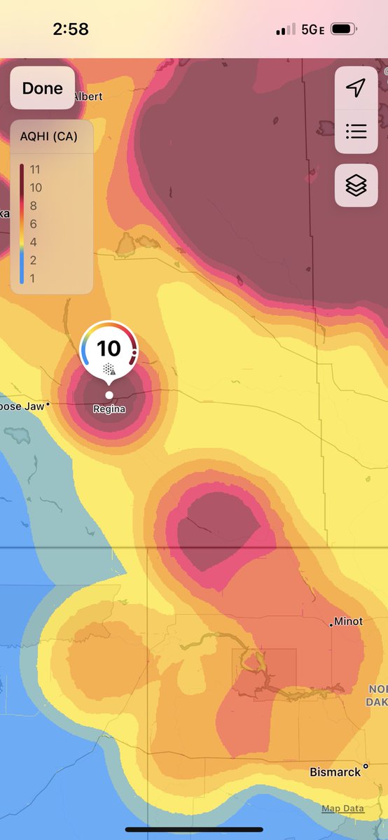 I know air quality and smoke is not funny but can we enjoy the giant smoke penis going into REGINA

 (and yes you need to know how Regina is pronounced to fully enjoy thanks) 
#LabourDayClassic #Saskatchewan #roughriders #bombers