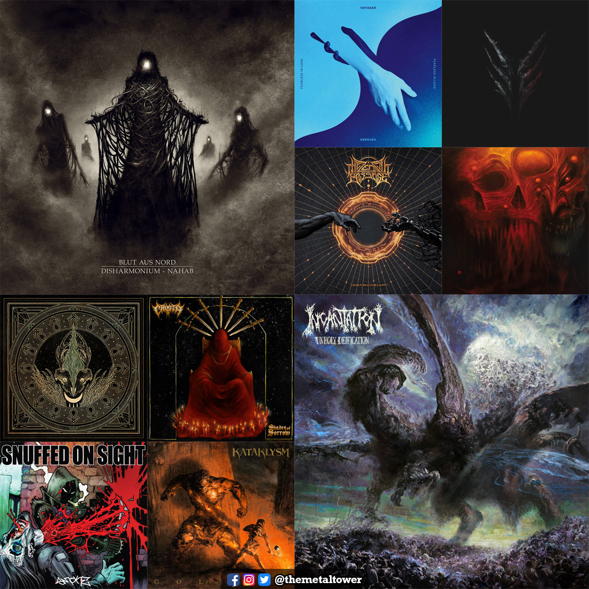 🔥#Top100Metal 👉metaltower.net/metal-chart

#BlutAusNord #Incantation #TheZenithPassage #Voyager #Blackbraid #SnuffedOnSight #Crypta #Kataklysm #OrbitCulture #Horrendous