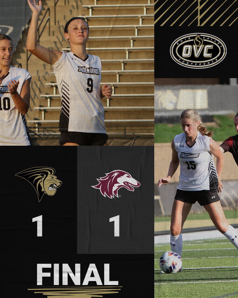 LindenwoodWSOC's tweet photo. FINAL: 1-1 Lions Draw. Goal from Senior Maggie Weller. We finish the home stand 2-0-1. #UpTheLions🦁 https://t.co/yqq3TrJzzM