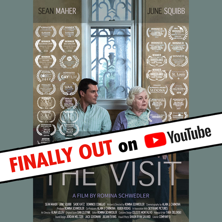 RominaSchwedler's tweet photo. So excited to finally be able to share The Visit with you 🥂 The full 12 min film is now on YouTube &amp; about to hit 89K views! Pls keep ‘em coming &amp; find out what the buzz is all about, HERE 👉 https://t.co/Me2j8dQYVR

#seanmaher #junesquibb #sadiekatz #thevisit #thevisitshortfilm https://t.co/RTxJOMv0mk