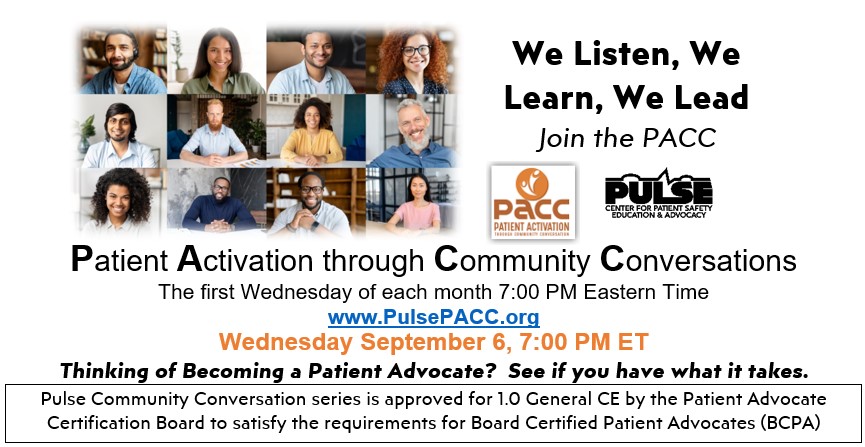 icorina's tweet photo. join us and see what Pulse is about with one of our three free programs each month. https://t.co/BuoRBZYyqS   #patientadvocate #caregiver #patientsafety #PatientCare #support https://t.co/Lbt8NaOlVH