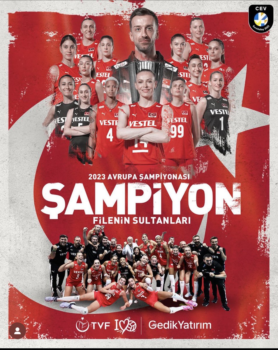 WinstonLighht's tweet photo. Bu gururu yaşattığınız için teşekkürler kızlar 🫶🏻
Şampiyooooooon Türkiyeeee 🇹🇷🇹🇷#FileninSultanlari https://t.co/HasVA2jQzJ