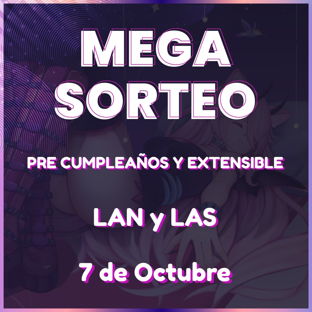 Gracias a ustedes estamos logrando metas difíciles de creer, así que los mejores se merecen lo mejor ღ

✦ Mega Sorteo de #LeagueOfLegends para LAN Y LAS 

▸ 1er lugar: 5000 RP  
▸ 2do lugar: skin 1820 
▸ 3er lugar: skin 1350 

Requisitos:  
💕Seguirme <a href="/ValanyKr/">Val 🧶</a>  
💕Like y
