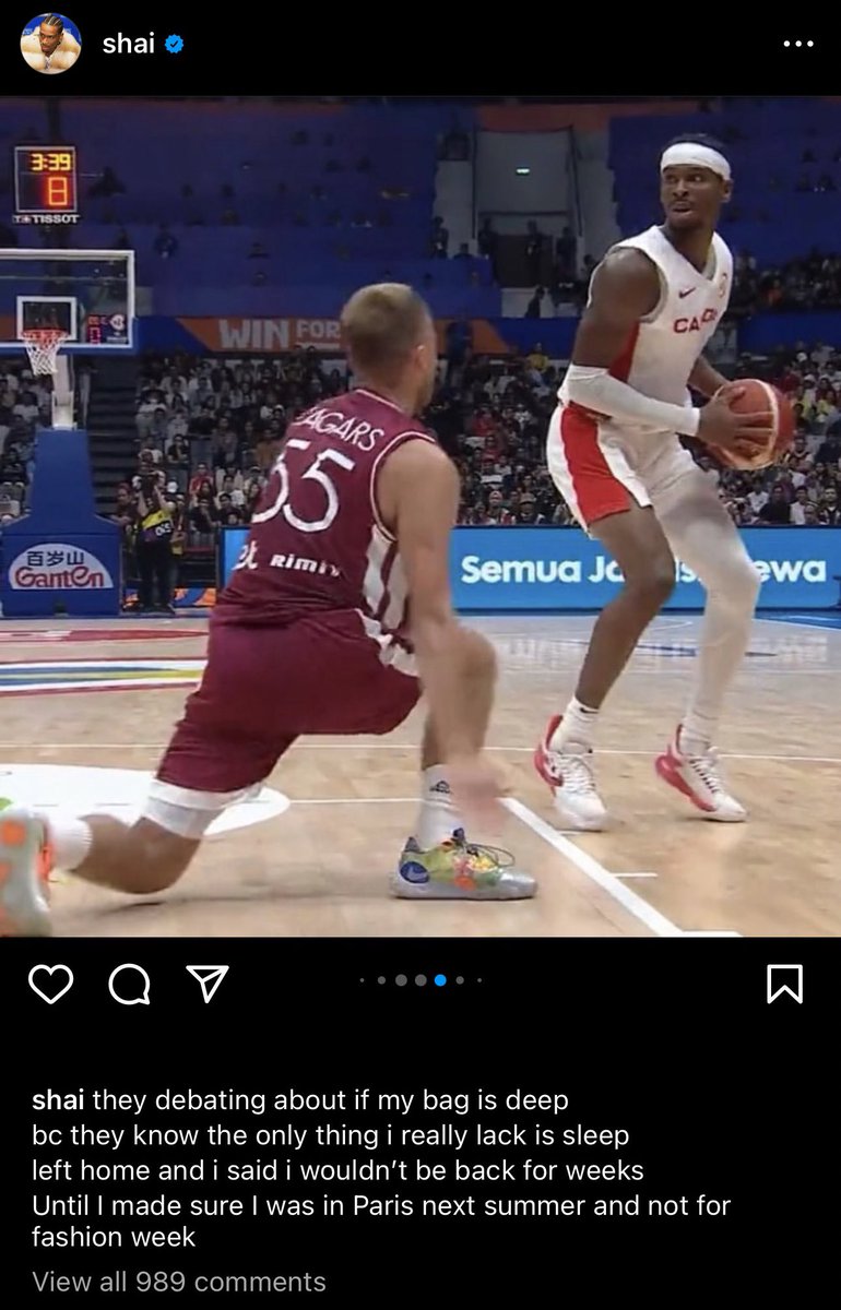 TheHoopCentral's tweet photo. Shai Gilgeous-Alexander on IG. 🔥 https://t.co/JKKbmqfwHj