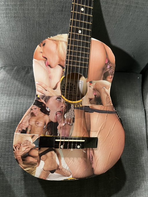 My bf asked me to decorate his guitar so I decoupaged it and apparently we had different ideas of &ldquo;art&rdquo;