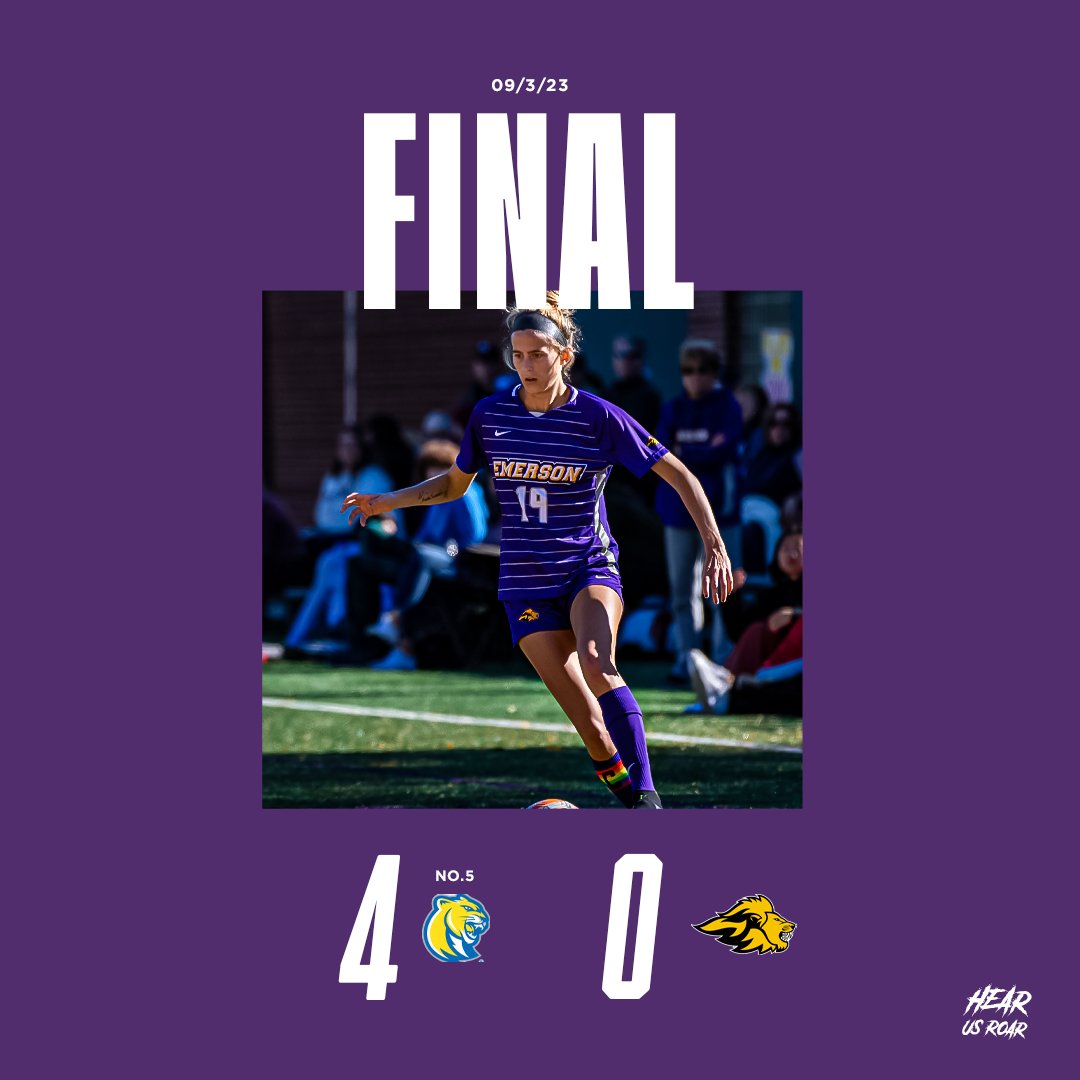 The first weekend of 2023 is officially in the books. ⚽️ No. 5 Misericordia 4 | @emersonwsoccer 0 ⚽️ @EmersonMSOC 2 | Husson 2 🗒️📊 emersonlions.com/calendar #HearUsRoar