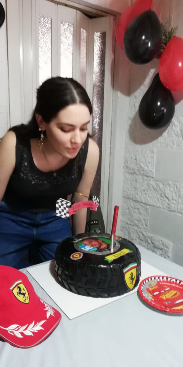 abrilmunson's tweet photo. I been depressed af lately so today for my birthday my mom gave this surprise organizing me a @LewisHamilton x @ScuderiaFerrari (my two loves) birthday party 🥺 https://t.co/CcdDxNUdYn
