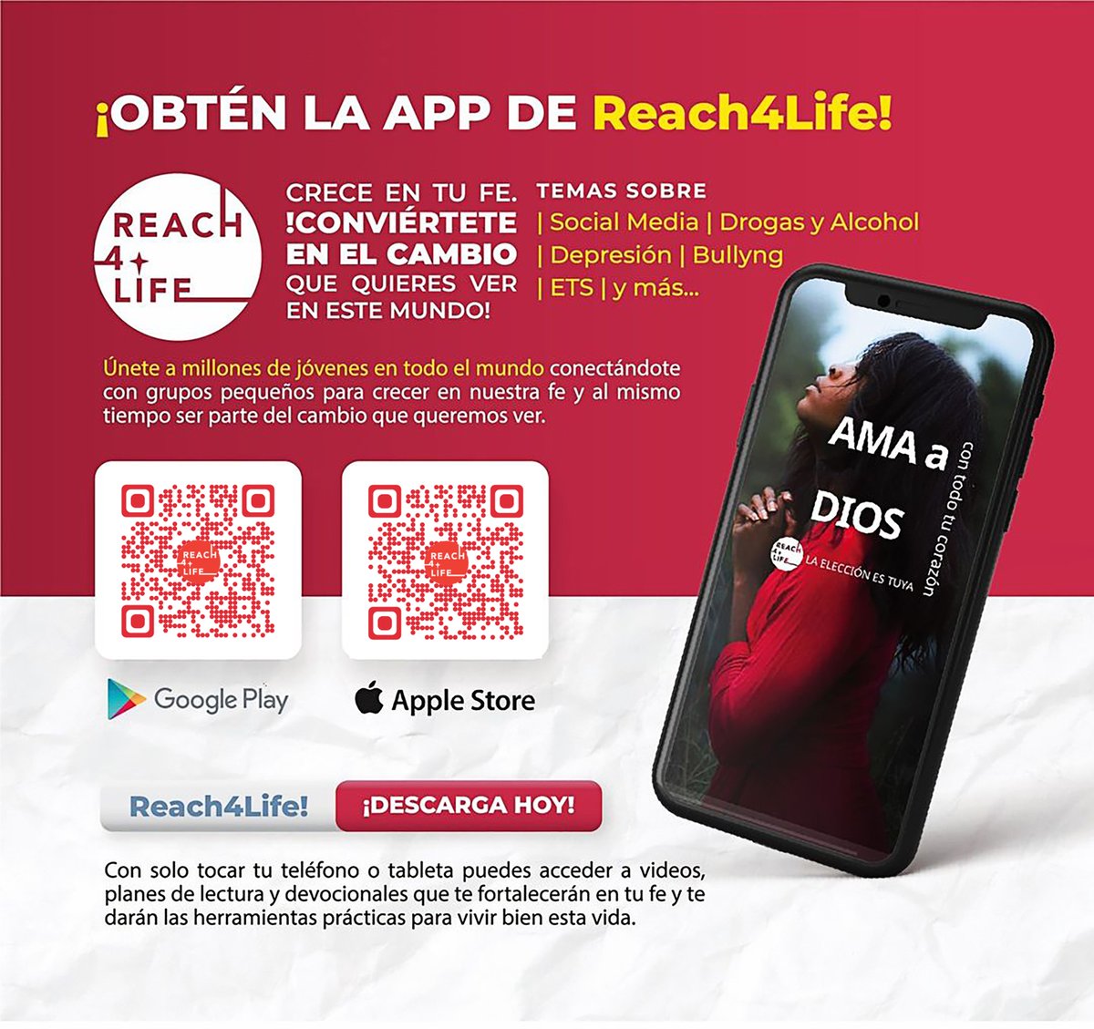 BiblicaLA's tweet photo. ¡Decídete a Vivir! el programa que está impactando a millones de jóvenes alrededor del mundo con la Palabra de Dios.
Videos, planes de lectura y devocionales que fortalecerán tu fe.
Descarga GRATIS Reach4Life - Español
#DecideteaVivir #Biblica #BiblicaLA #R4L #Reach4Life https://t.co/I6sCF4VueY