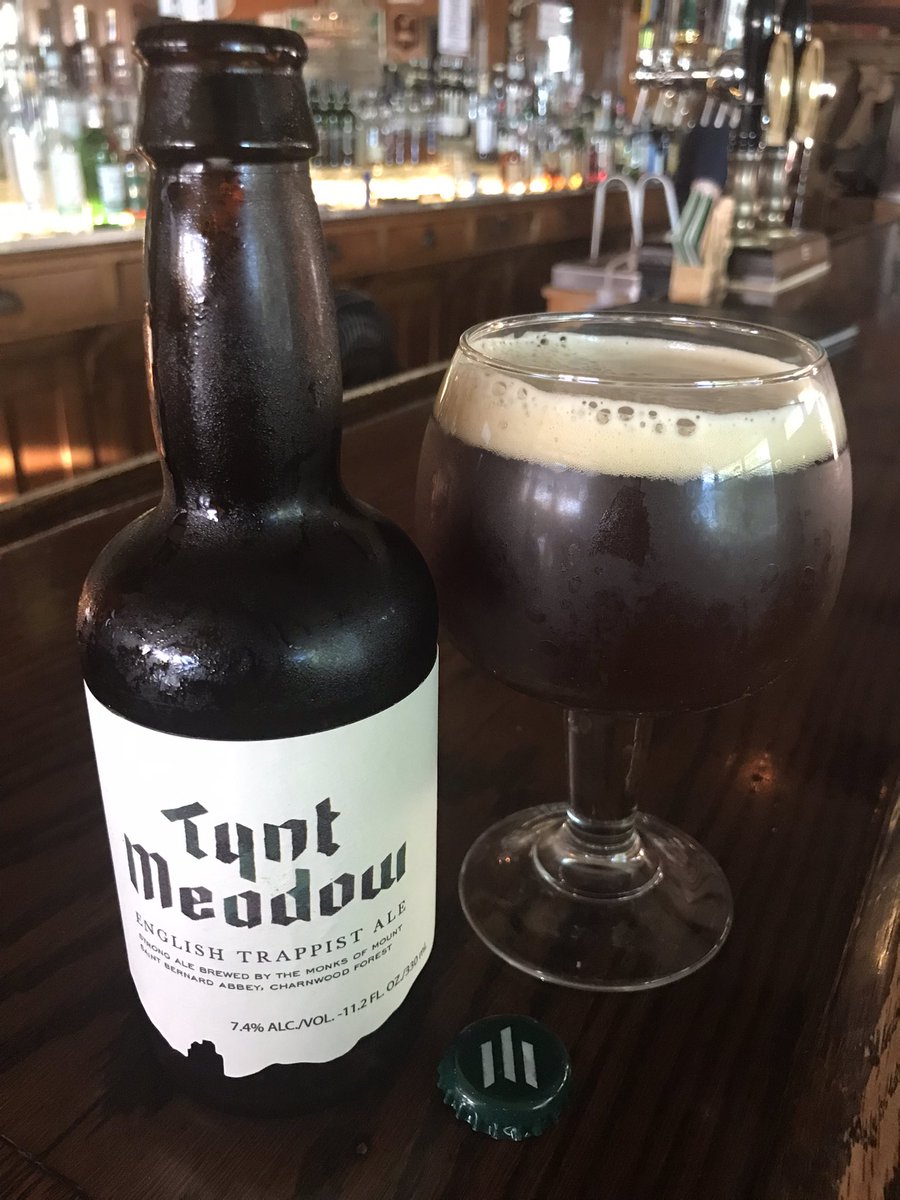 English Trappist Ale?!?!
Indeed. Brewed by the monks at the Mount Saint Bernard Abbey. As dark and delicious as an abbey ale should be! #TyntMeadow @merchantduvin