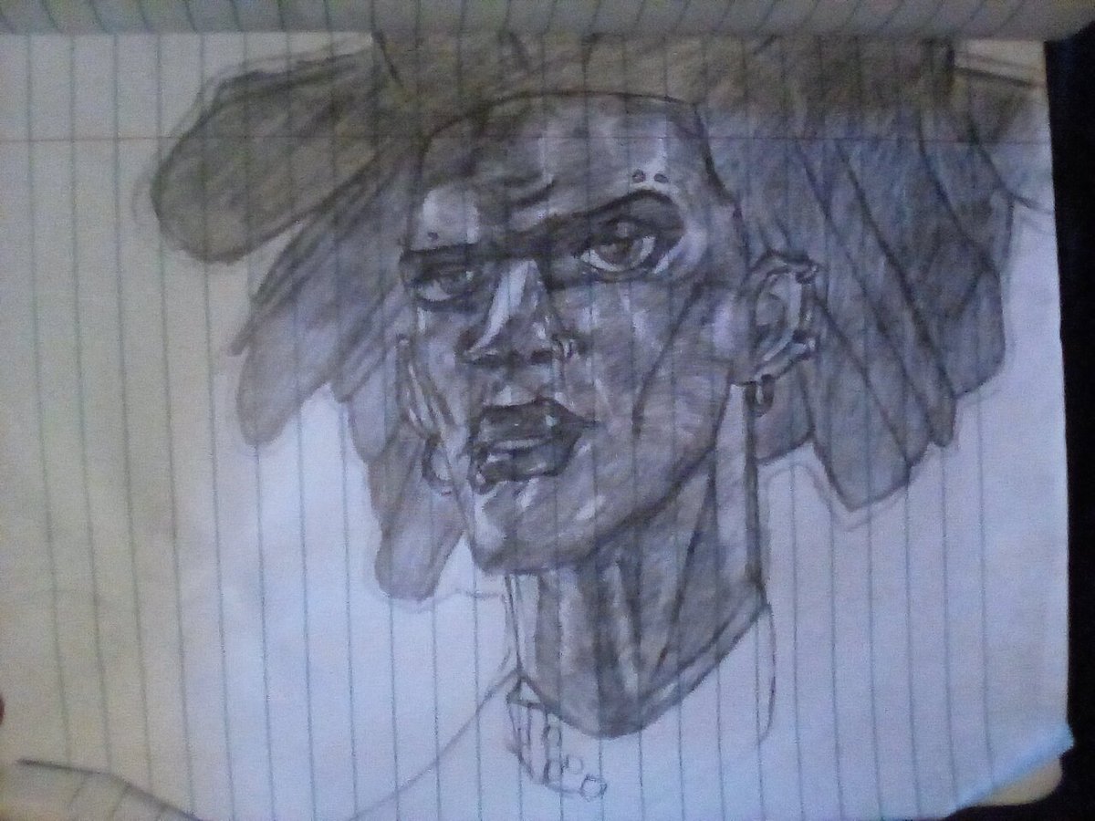 DrBlack_'s tweet photo. #art #sketches #sketchbook #Spiderpunk #SpiderManAcrossTheSpiderVerse #HobieBrown https://t.co/GHfypnulX8