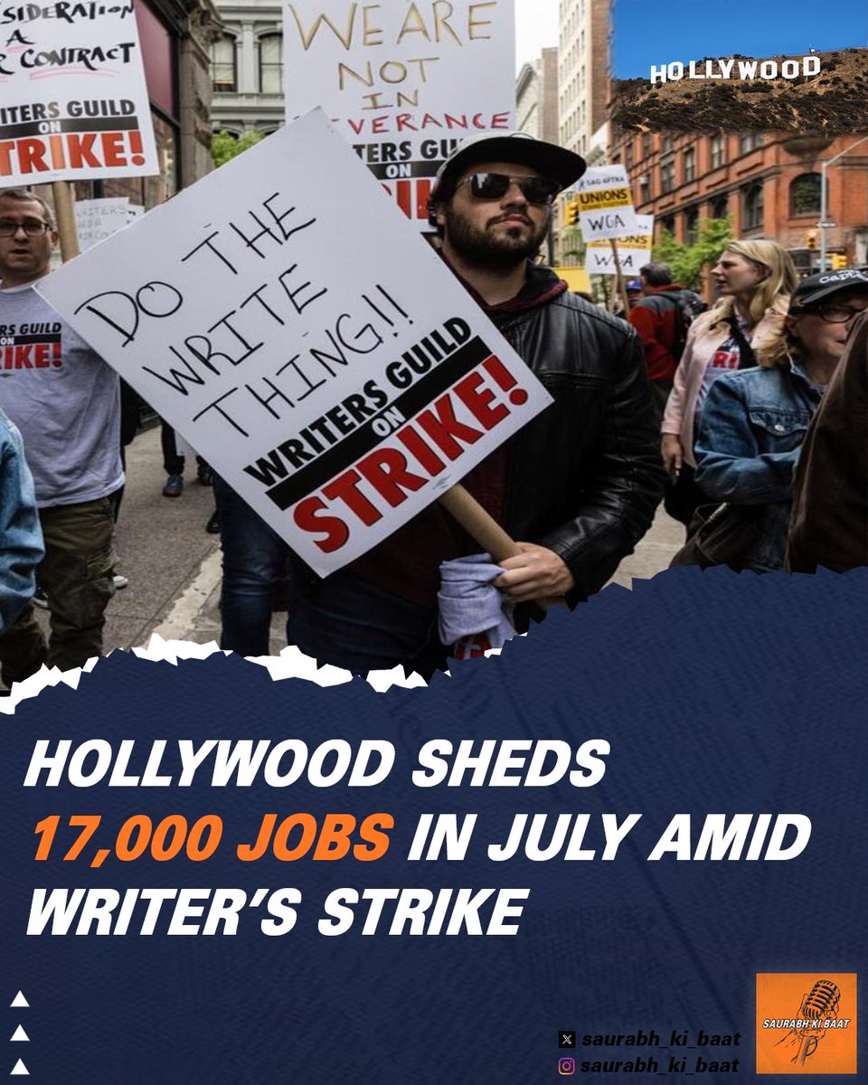 Hollywood Shed 17,000 Jobs In July Amid Writer's Strike

#Hollywood #WritersGuildStrike #WritersStrike #HollywoodJobs
