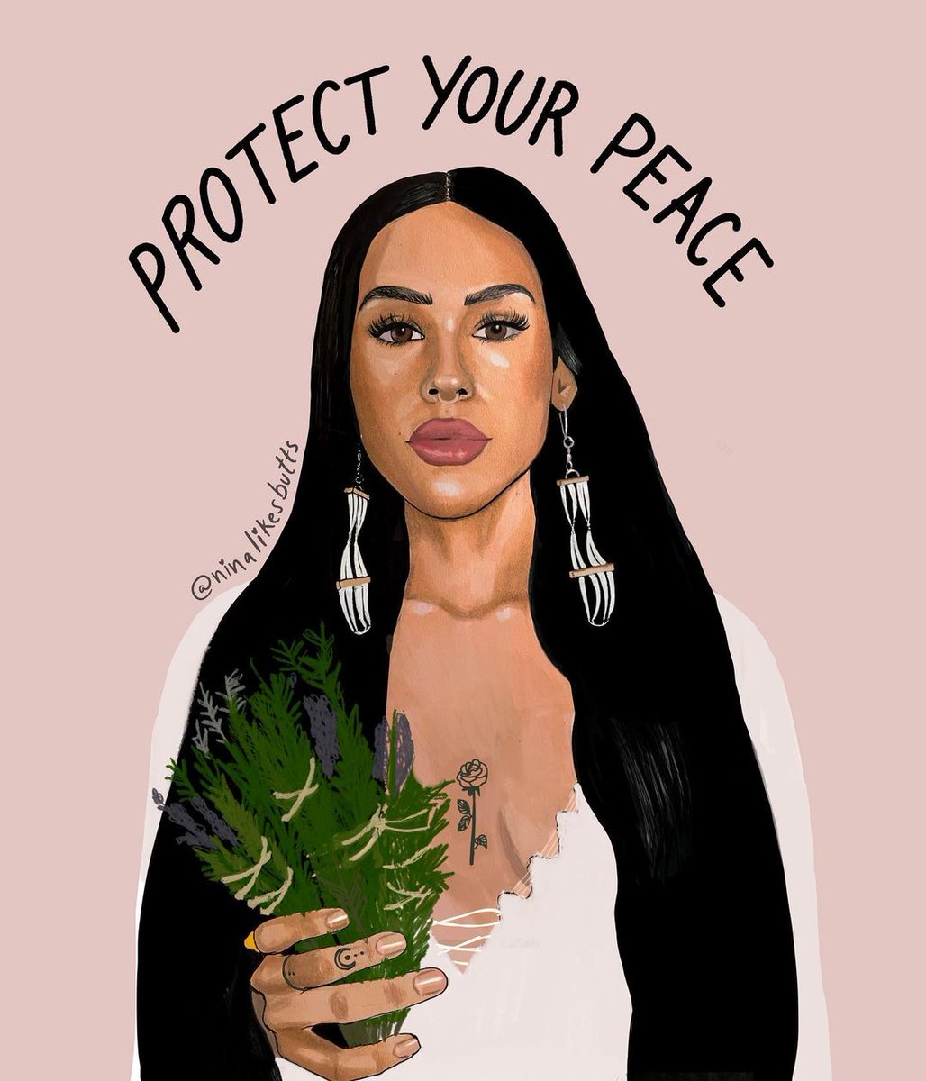 Protecting your peace is a profoundly personal journey encompassing your physical, mental, emotional, and spiritual well-being. This Labor Day let us continue protecting our peace 🫶🏼🌿🪶
Art by @/ninalikesbutts (IG) #selfcare #rest #laborday