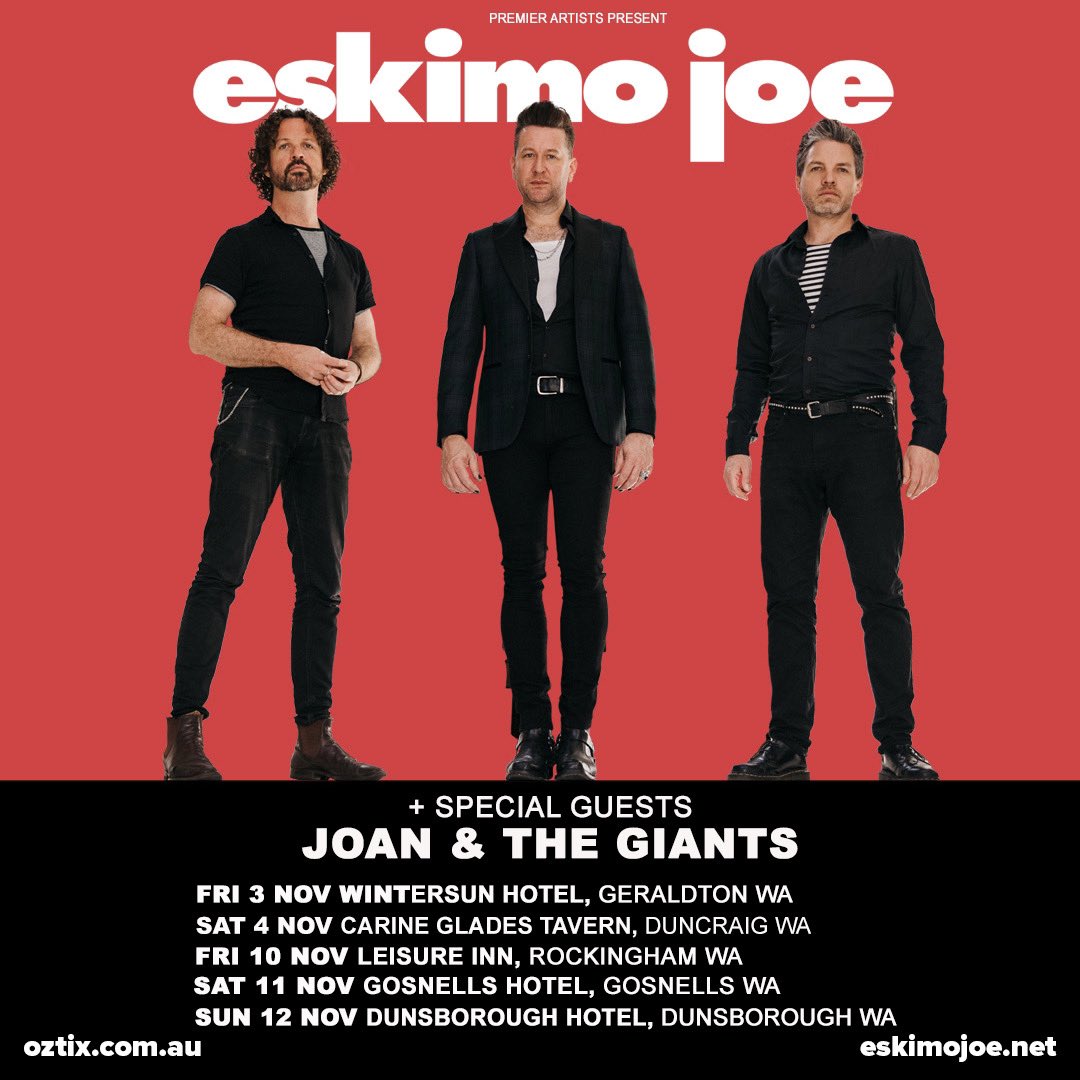 EskimoJoeMusic's tweet photo. You asked and we listened, eskies are hitting the road and playing some smaller pub and club shows. Supported by Joan & The Giants
Tickets on sale @oztix Tag your friends if we’re coming to YOUR local!!#eskimojoe #livemusic #intimategig #eskimojoemusic https://t.co/qz1vgucfYy