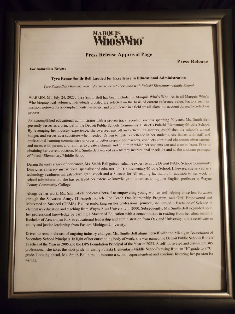 Official Who's Who Press Release