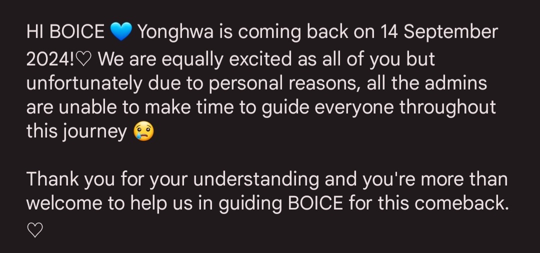 CNguide's tweet photo. [📢ANNOUNCEMENT]

HI BOICE 💙 Hope you can understand 😖👉👈

#CNBLUE
#JUNGYONGHWA #정용화 #씨엔블루 @official_CNBLUE @JYHeffect https://t.co/In7nEKxGcb